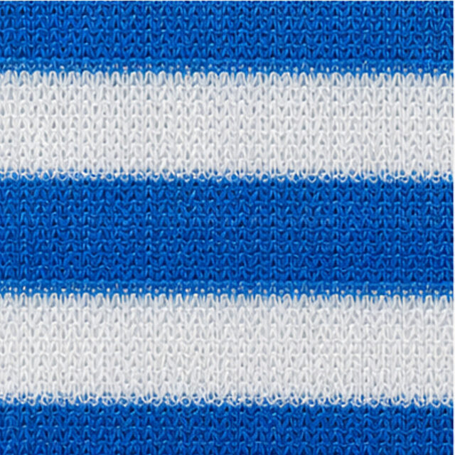 Blue and white shade cloth